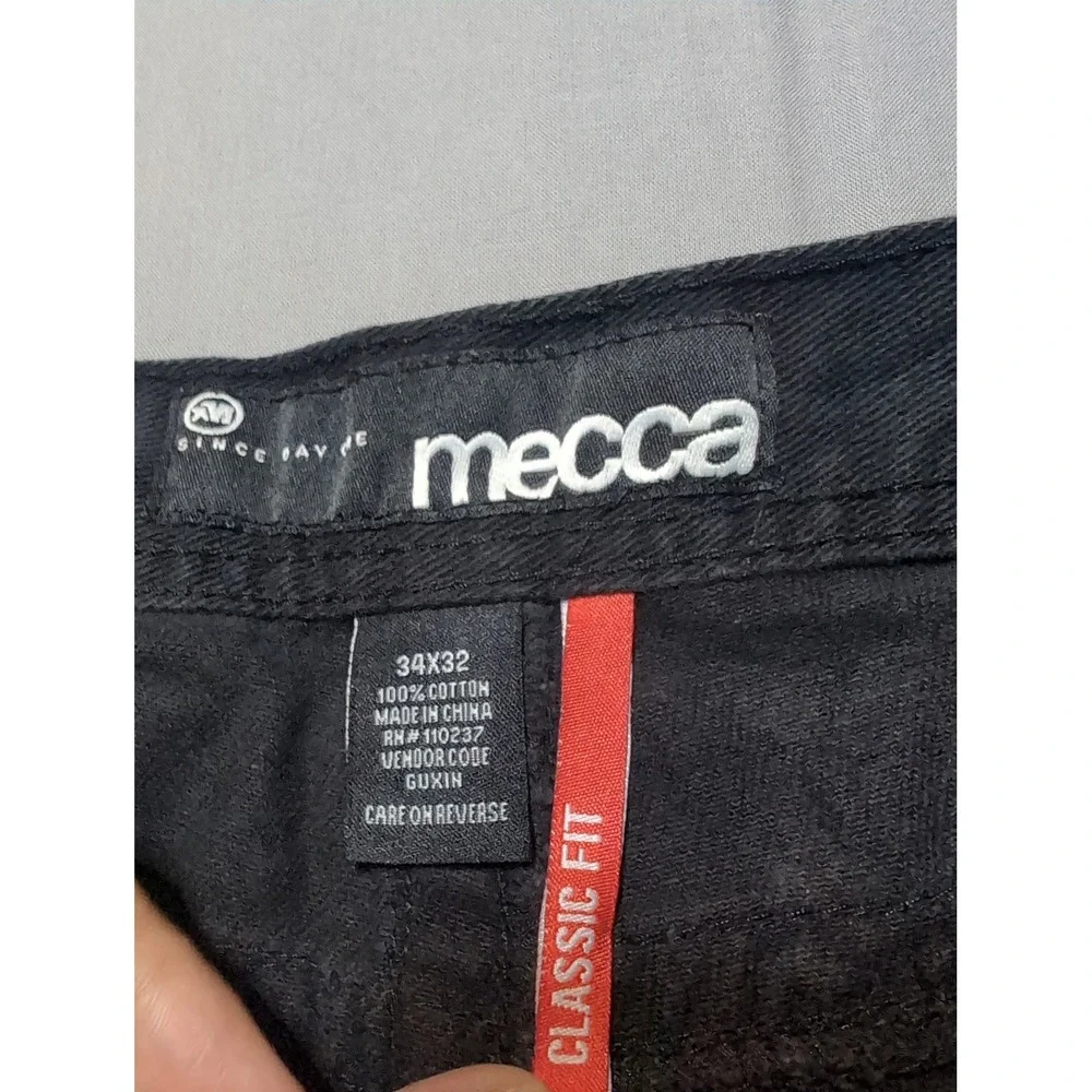 Mecca Classic Fit Jeans Mens Size‎ 34x32 Black Denim Straight Leg